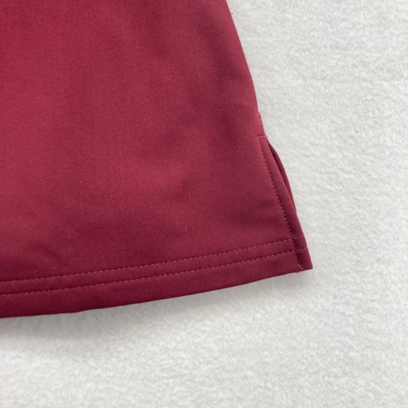 Jaanuu Women's Burgundy Pocket Wine Short Sleeve Scrub Shirt size S NWT - Picture 4 of 8